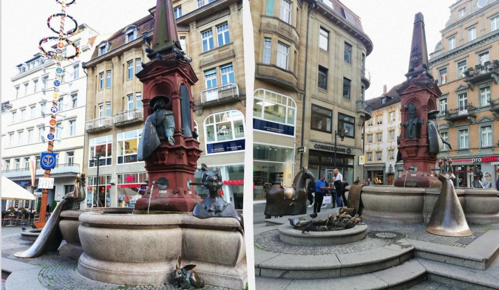 Констанц: німецьке місто з дивакуватими скульптурами на неосяжному Боденському озері 18 Фонтан "Кайзербрюннен" в Констанці / колаж