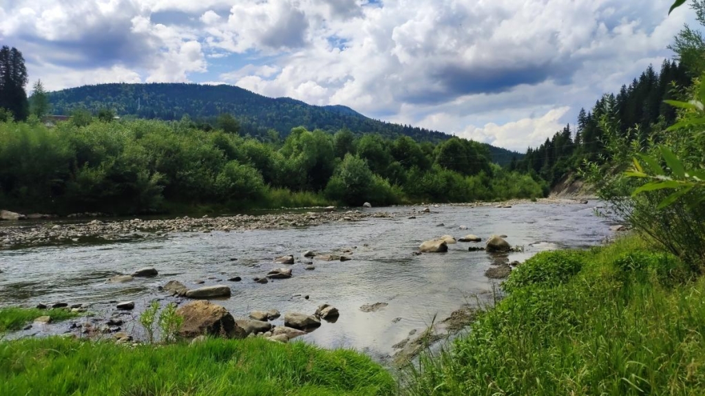 Татарів: тихий рай між галасливими Яремче та Буковелем 47 У Татарові нам довелося форсувати річку Прут / фото Марина Григоренко