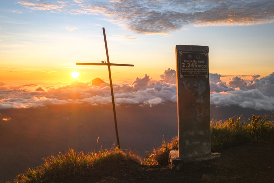 Інеріє з висоти Вулкан Інеріє: фотографія ландшафту з висоти пташиного польоту, Флорес