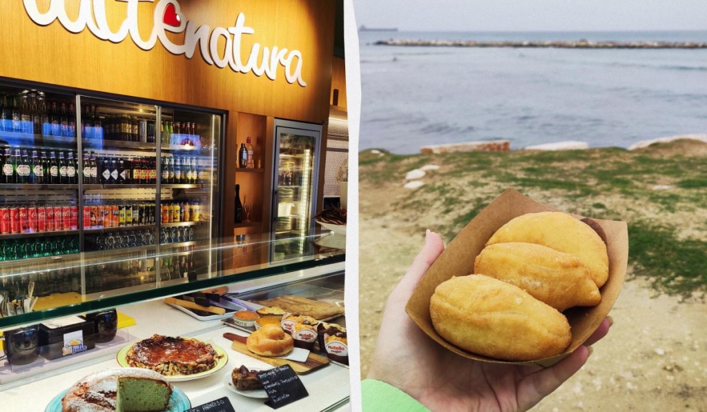 Барі: затишна приморська перлина на півдні Італії, в яку неможливо не закохатися 13 Магазинчик Lattenatura Apulian Food біля пляжу регулярно нас рятував / колаж ТА