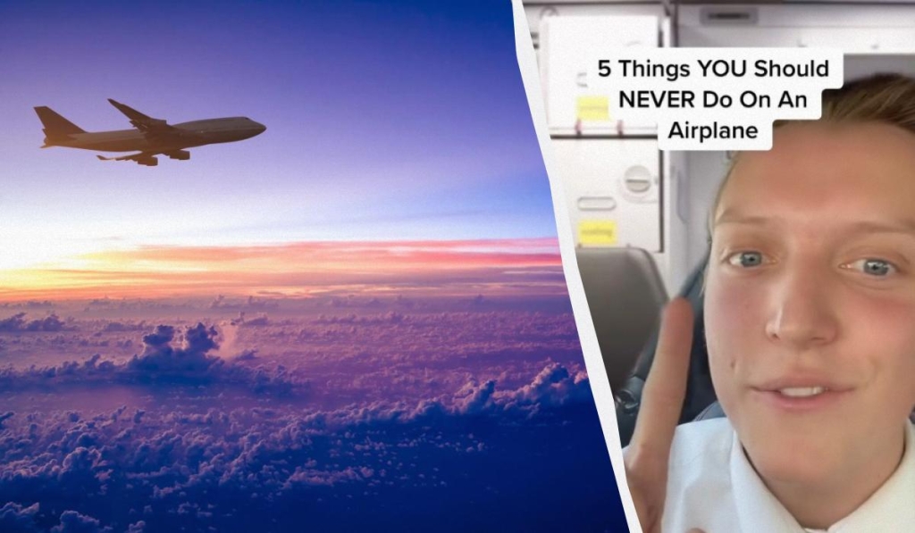 Бортпровідник пояснив, чому в жодному разі не можна притуляти голову до вікна в літаку 1 Туристам назвали п'ять речей, які не можна робити в літаку / колаж ТА
