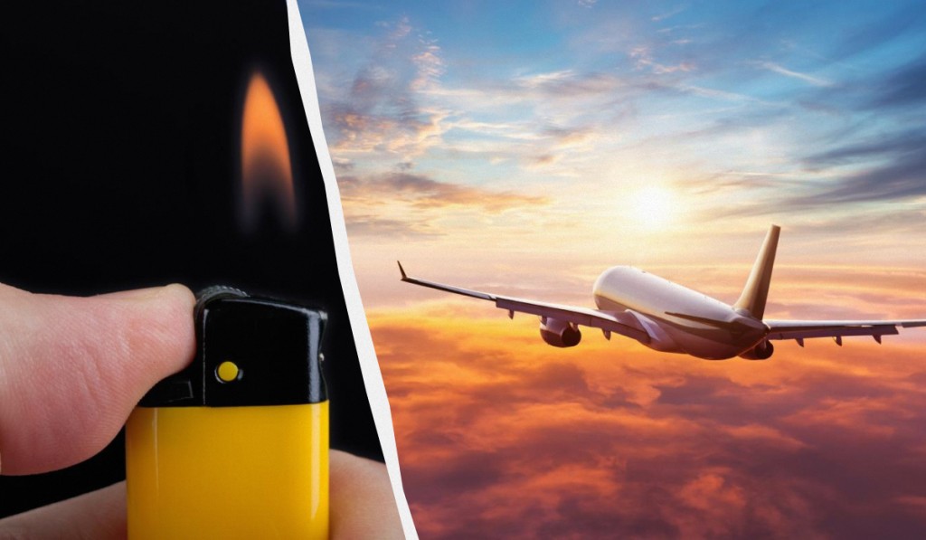 Чи можна проносити запальничку на борт літака: правила авіабезпеки 1 Пасажири можуть брати на борт літака тільки одну запальничку / колаж ТА