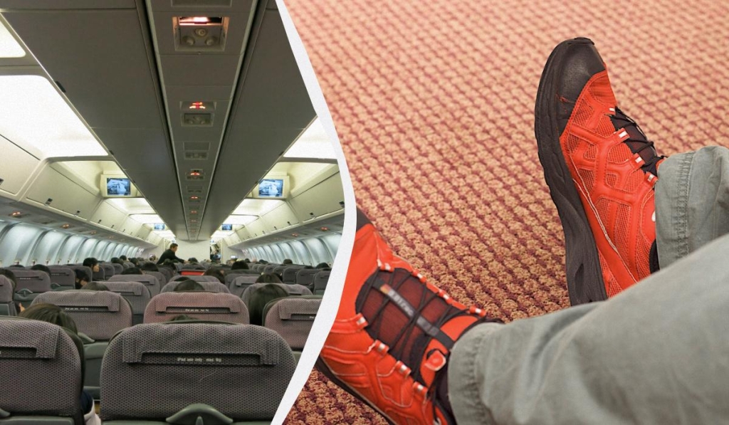Чому ніколи не варто знімати взуття в літаку: експерт попередила про неприємні наслідки 1 Тому бруд, який накопичився, може опинитися на ваших ногах / колаж ТА