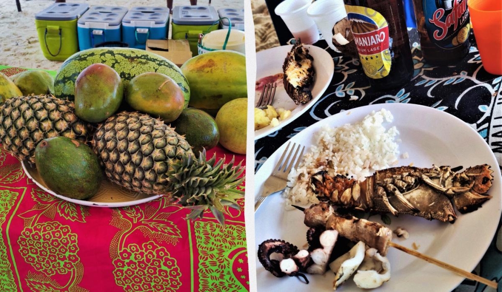 Досліджуючи Занзібар, частина 2: справжнє африканське сафарі та Фредді Мерк'юрі 23 Типовий обід під час екскурсії на острів Накупенда / колаж ТА