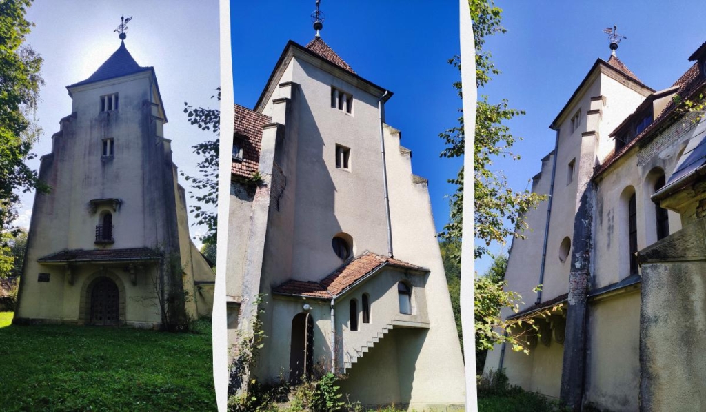 На Львівщині розвалюється закинутий костел, який так і не був освячений (фото, відео) 9 Костел у селі Майдан на Львівщині ззовні / колаж ТА