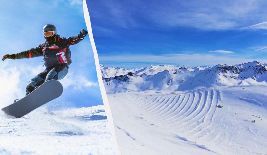 Названо найкращі місця у світі, щоб покататися на сноуборді цієї зими 1 У Європі найкращі траси для сноубордистів варто шукати у Франції / колаж ТА