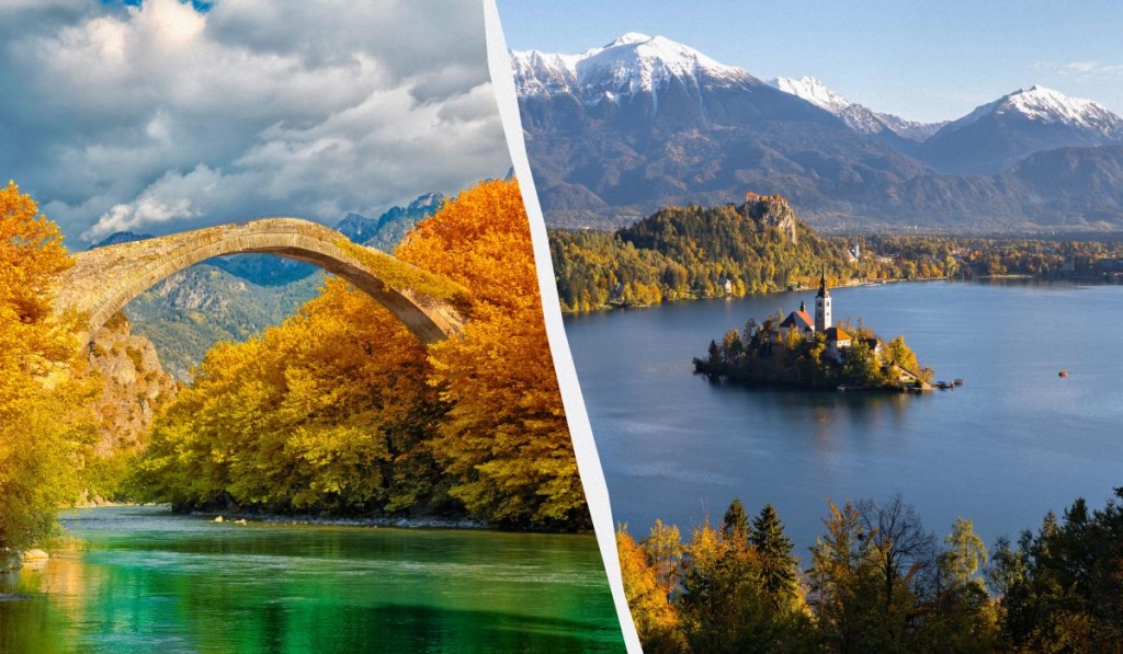 Названо п'ять найкращих місць у Європі для милування осінніми барвами 1 Яніна в Греції та Блед у Словенії ідеально підходять для осінньої відпустки / колаж ТА