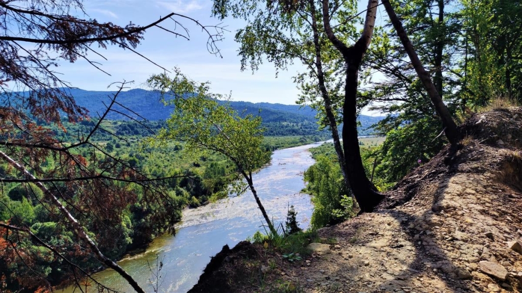 Похід зі Східниці до Урича: легше пройти ніж доїхати 16 Краєвид на річку Стрий в Рибнику / фото Марина Григоренко