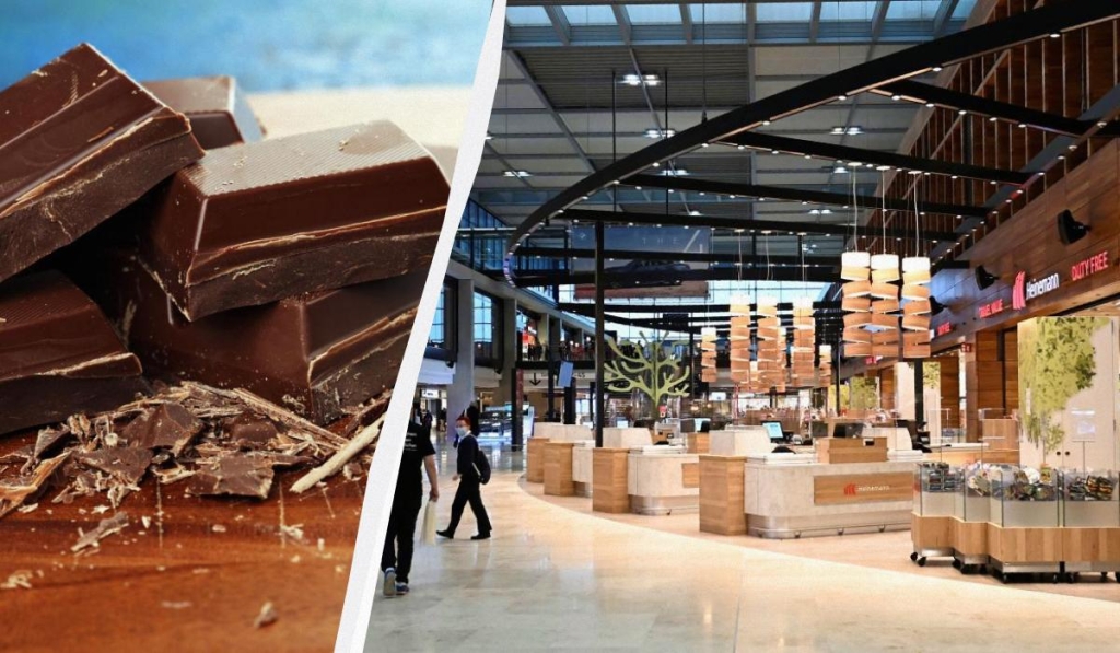 Стюардеса розповіла, чому більша частина товарів в duty free в аеропортах – це грабіж 1 Туристам радять не купувати шоколад в магазинах duty free / колаж ТА