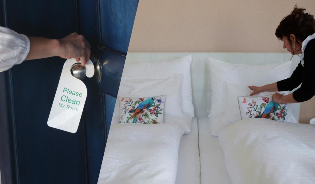 Туристам розповіли, чому не варто вішати на двері номера в готелі табличку з популярним проханням 1 Туристам радять не просити про прибирання за допомогою таблички на дверях / колаж ТА