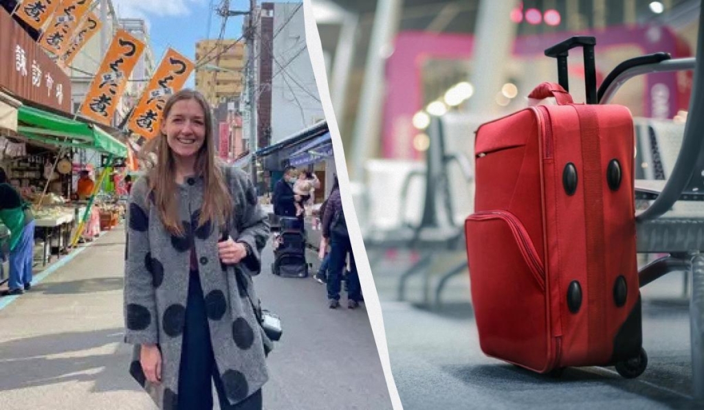 Туристка поділилася геніальною фешн-порадою, щоб умістити всі речі в ручну поклажу 1 Моніка Гамфріс обирає стиль all black під час подорожей / колаж ТА