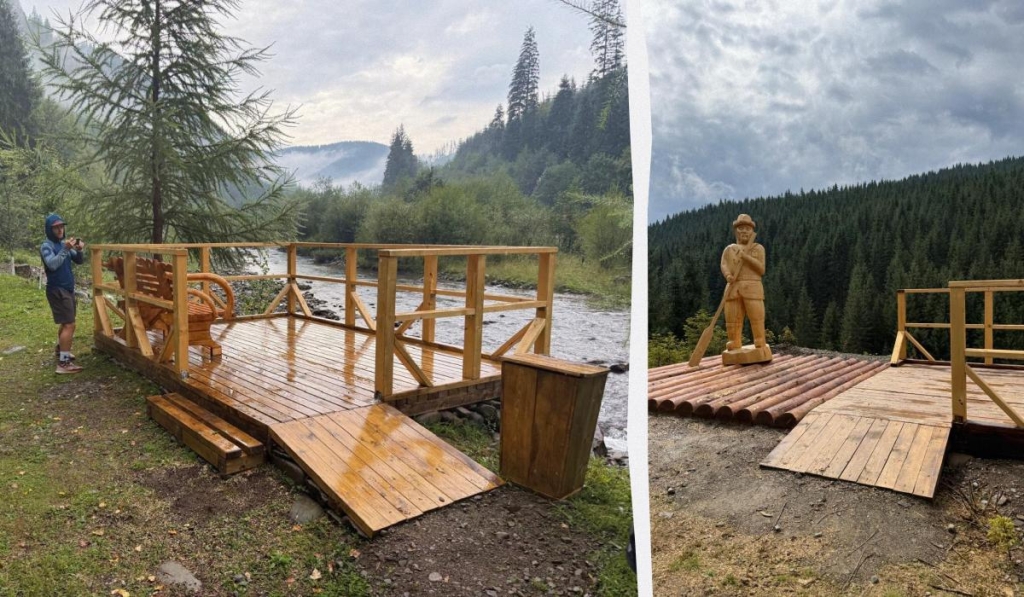 В Карпатах запустили новий туристичний маршрут, що з'єднає п'ять країн (фоторепортаж) 1 Відкрито першу ділянку оновленого "Закарпатського туристичного шляху" / колаж ТА "Географія Туризму", фото фото Facebook голови Закарпатської ОДА Мирослава Білецького