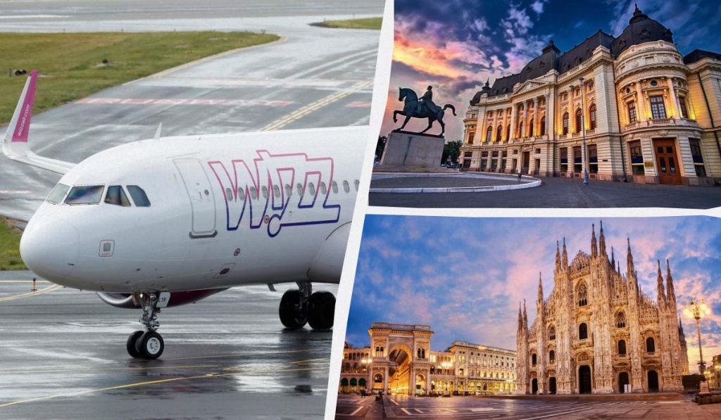 Wizz Air запустить майже три десятки нових маршрутів з Італії та Румунії 1 Wizz Air розширює маршрутну сітку в Італії та Румунії / колаж ТА