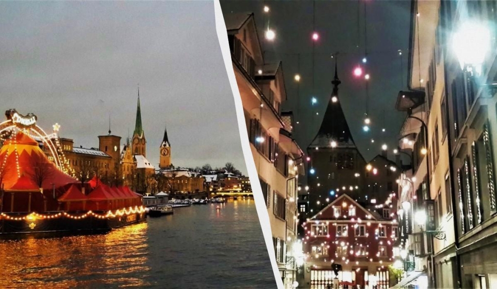Різдвяний ярмарок у розкішному швейцарському місті визнали найкрасивішим у Європі 1 Цюрих вражає туристів різдвяною атмосферою / колаж ТА