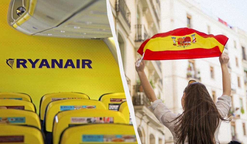 Ryanair скасовує ще 1,2 млн місць на рейсах до Іспанії, повністю йдучи з одного регіону 1 Ryanair продовжує скасовувати рейси до Іспанії / колаж ТА
