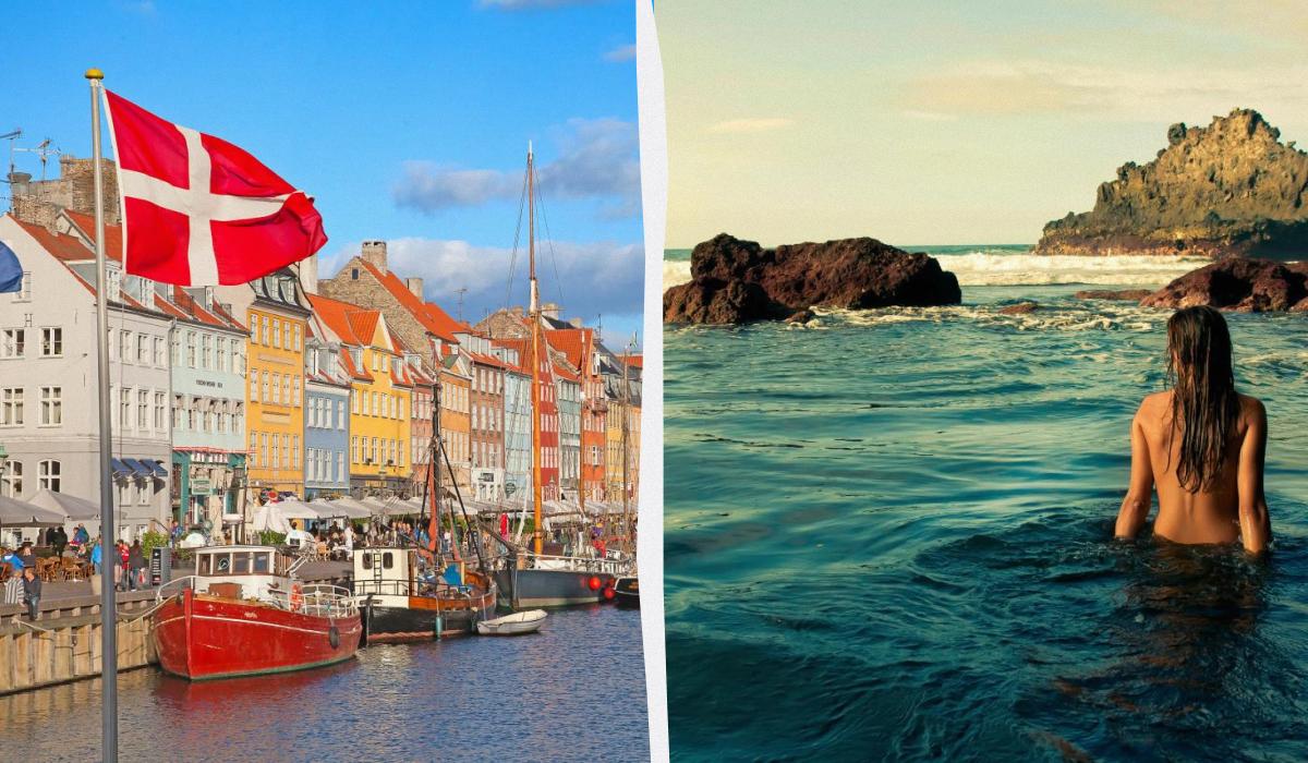 Стало відомо, в якій країні Європи найбільше нудистів 1 Данці - головні нудисти Європи / колаж ТА