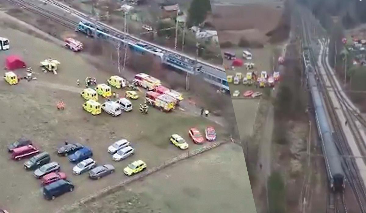 У Чехії сталося лобове зіткнення двох потягів: постраждали десятки людей 1 У Чехії сталося лобове зіткнення двох потягів: постраждали десятки людей