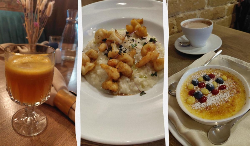 Вікенд в Житомирі: неочікувано приємна втеча на вихідні з Києва 28 Обід в "Домі Трибеля" / колаж ТА "Географія Туризму", фото Марина Григоренко